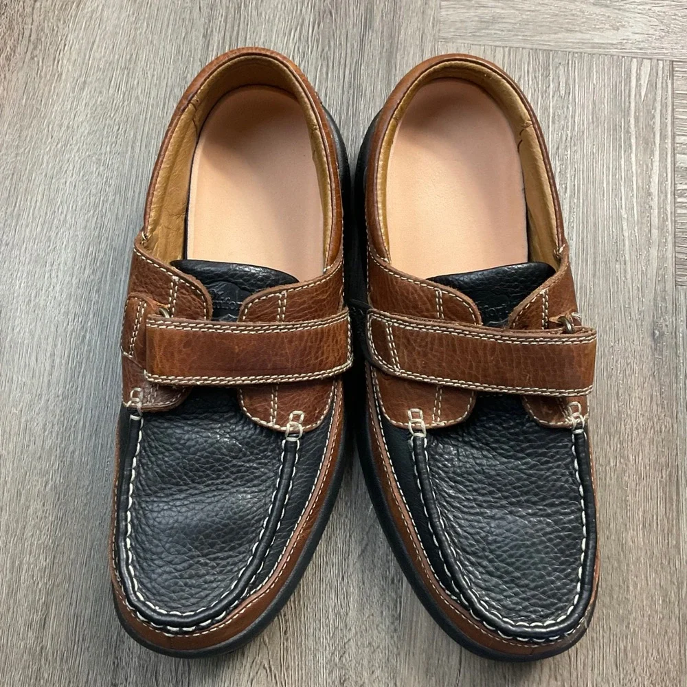 Dr Comfort Mike‎ 8660 Orthopedic Leather Boat Shoes Mens 10.5 M Brown Black
